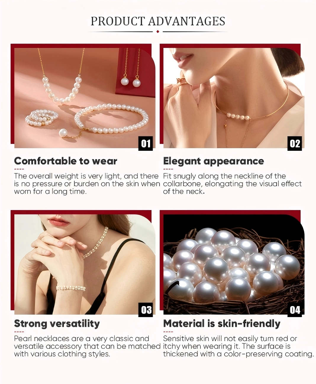 Pearl jewelry product advantages