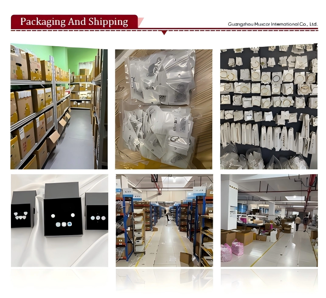 Muxcor jewelry packaging, warehouse, and shipping references