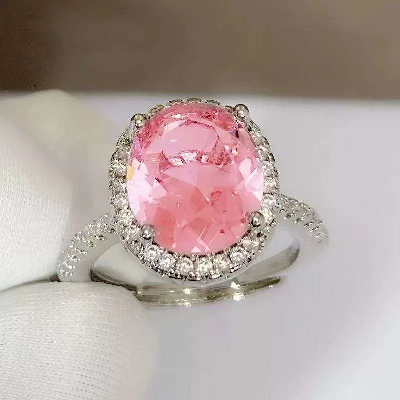 Wholesale Extra-large Gemstone Birthstone Ring Luxury Brilliant Women Men Marriage Wedding Rings Fashion Jewelry view 2