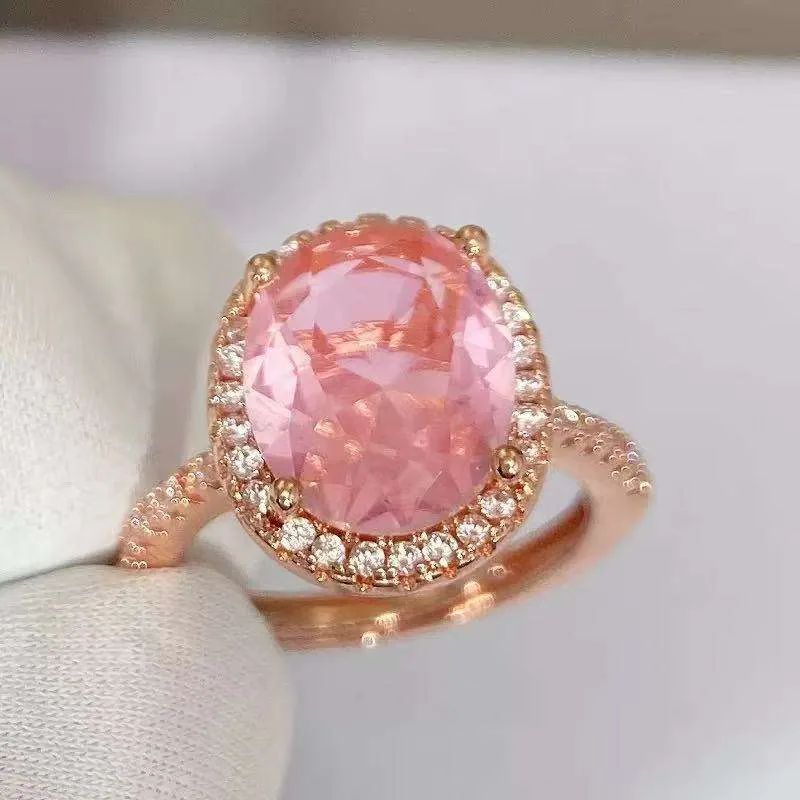 Wholesale Extra-large Gemstone Birthstone Ring Luxury Brilliant Women Men Marriage Wedding Rings Fashion Jewelry view 3