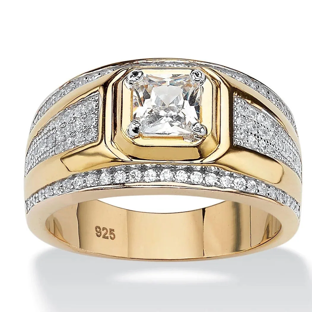 Glowing Fashion Jewelry Wholesale Cubic Zirconia Ring Diamond Classic Brilliant Luxury Women Men Rings For Anniversary Wedding