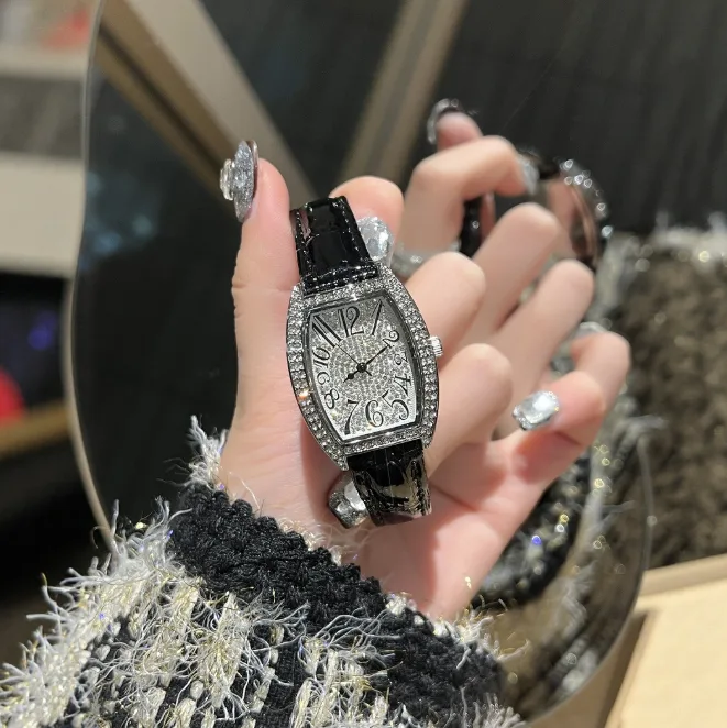 Barrel‑Shaped Small Dial Quartz Watch for Women Light Luxury Exquisite Inlaid Rhinestone Water‑Resistant Steel Band Fashion Ladies Wrist Watch view 2