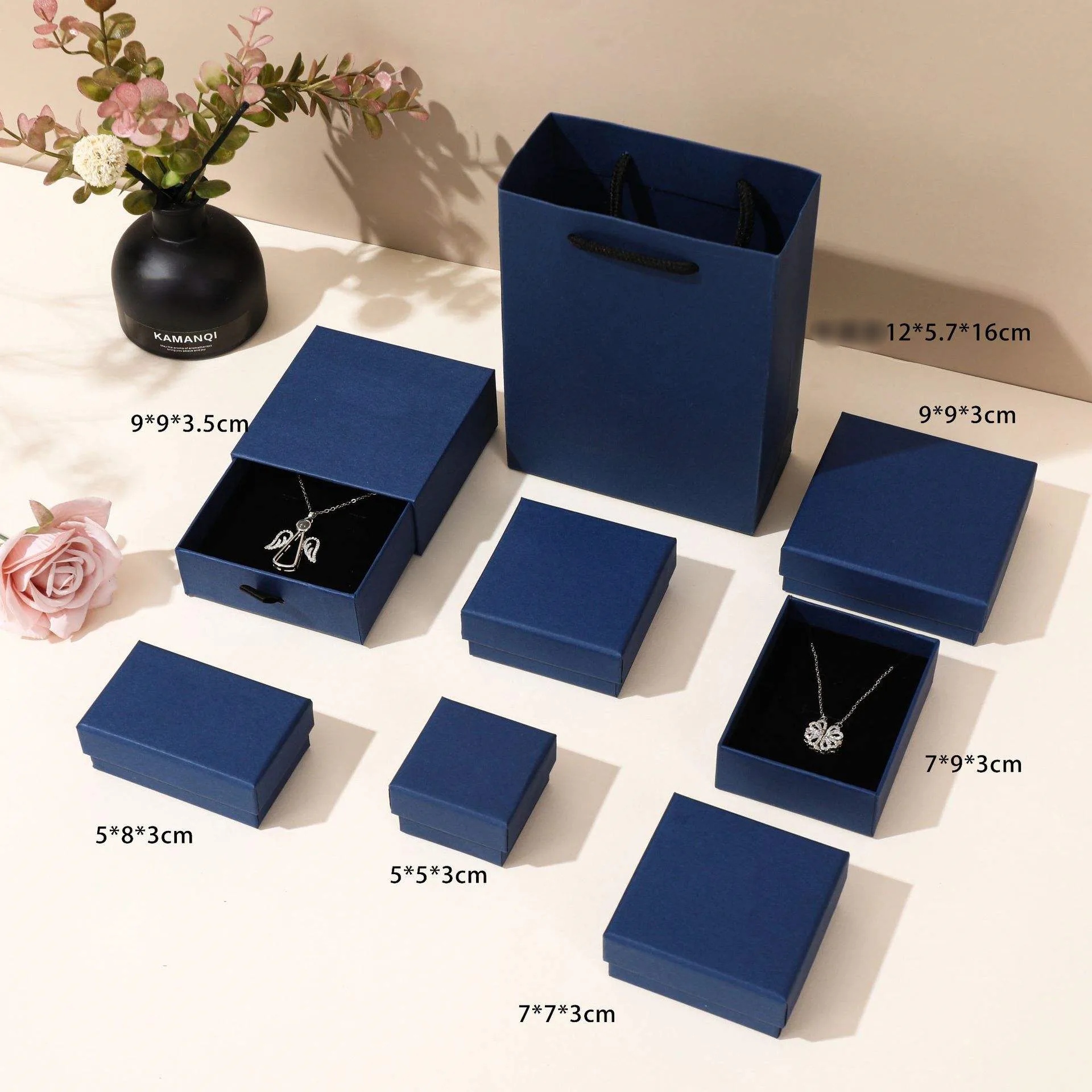 Wholesale Gift Box Custom Jewelry Set Box Made of Paper Manufacturer for Necklace Bracelet Earrings Rings OEM Custom Box view 2