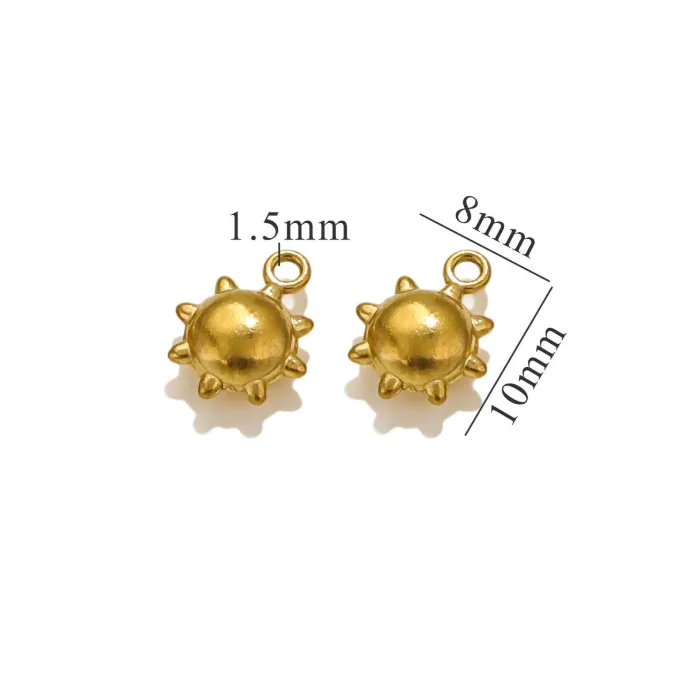 Mini Cute Moon Sun Charms Stainless Steel Titanium Steel DIY Jewelry Accessories Cannot Be Mixed view 3