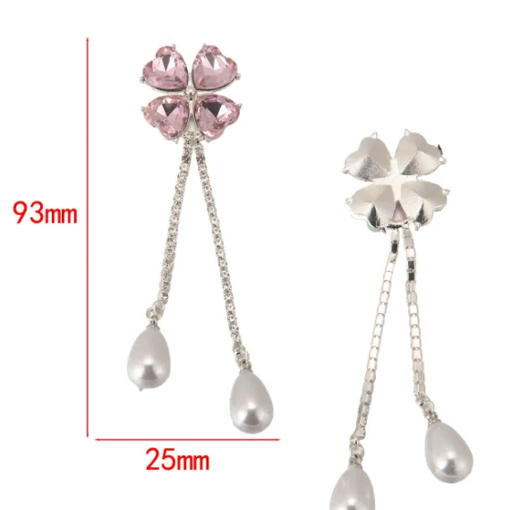 2026 New Pearl Heart Flower Charms Light Luxury DIY Alloy Jewelry Accessories 10pcs view 2