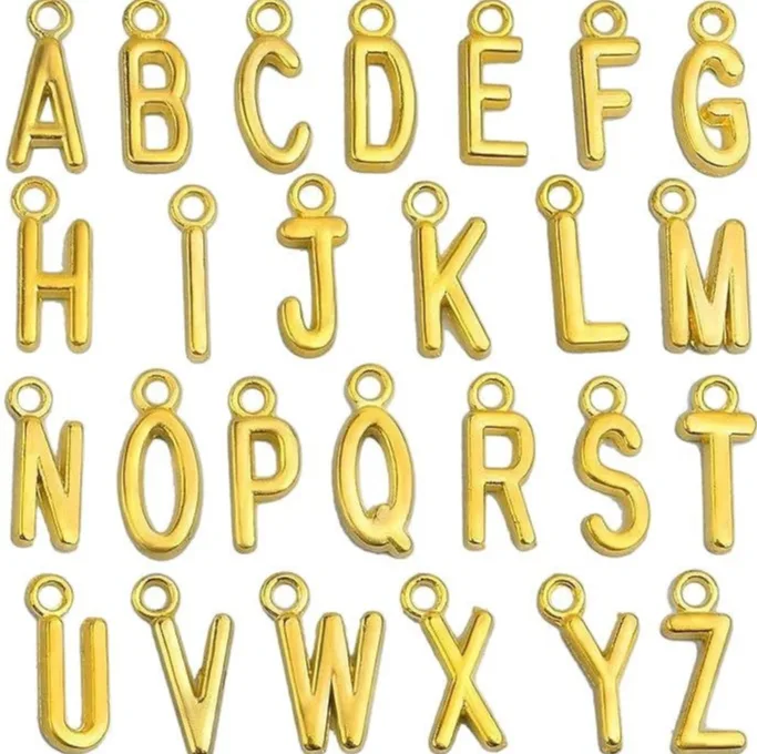 Cross‑Border DIY 26 Alphabet Charms Retro Stainless steel Jewelry Accessories For Handmade Crafts view 3