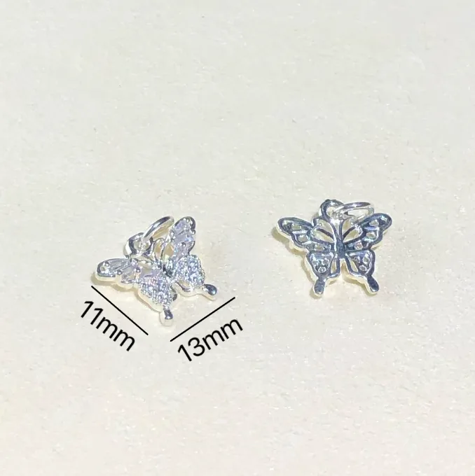 14K Gold Filled Color‑Retaining Zircon Charms Snowflake Bow Star Moon DIY Bracelet Necklace Jewelry Accessories view 2