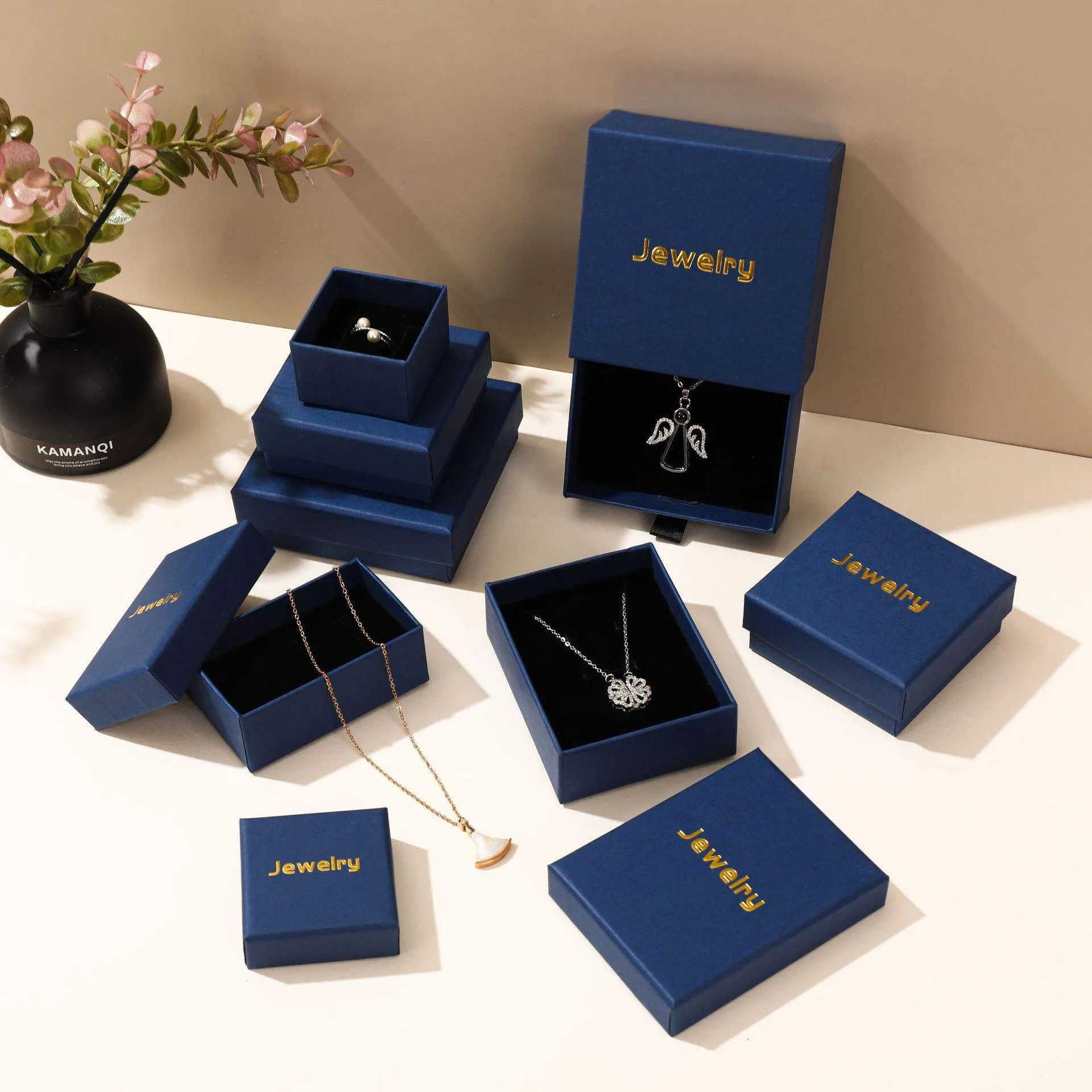 Wholesale Gift Box Custom Jewelry Set Box Made of Paper Manufacturer for Necklace Bracelet Earrings Rings OEM Custom Box