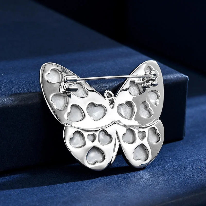 Fritillaria Butterfly Fashion Brooch Elegant Jewelry for Ladies Men Wholesale Jewelry Anti-Exposure Pin for Wedding Party Suit view 2
