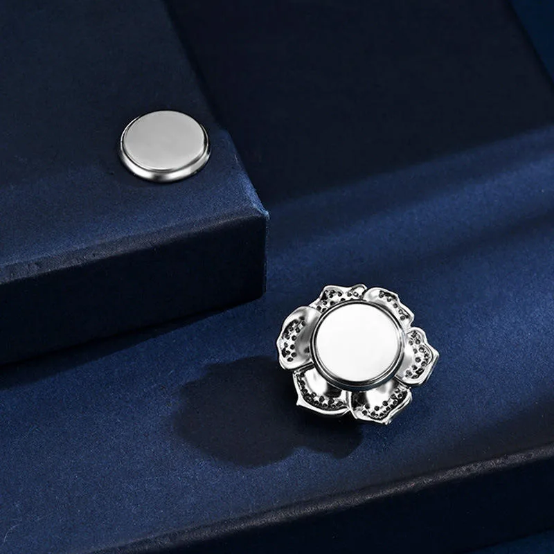 New Pearl Camellia Magnetic Brooch Pin Elegant Anti-Exposure Magnetic Button for Blazer Spring Wear Fancy Jewellry for Ladies view 2