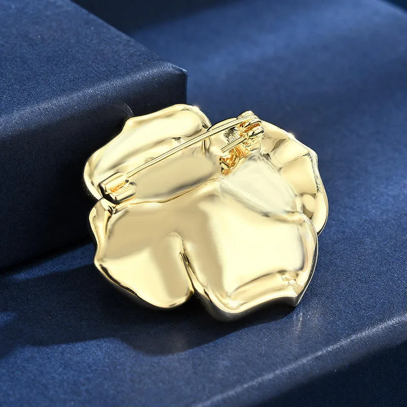 Versatile Camellia Brooch Wholesale Fashion Jewelry for Women Men High-End Elegant Corsage, Anti-Exposure Pin for Wedding Party view 2