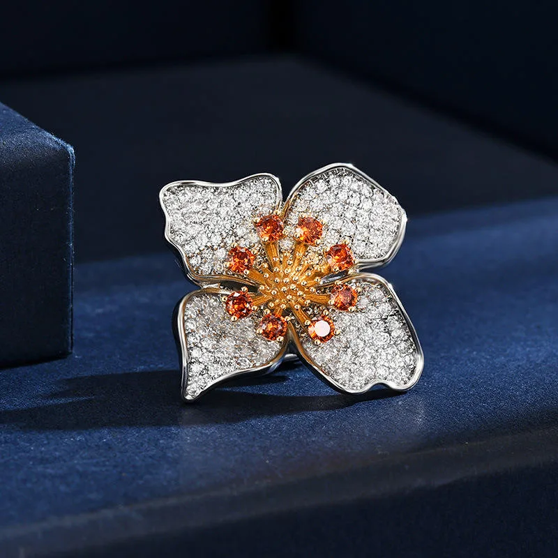 Flower Magnetic Brooch Pin Daily Commuter Anti-Exposure Magnetic Button Elegant Outfit Accessory Fancy Jewellery for Ladies Men
