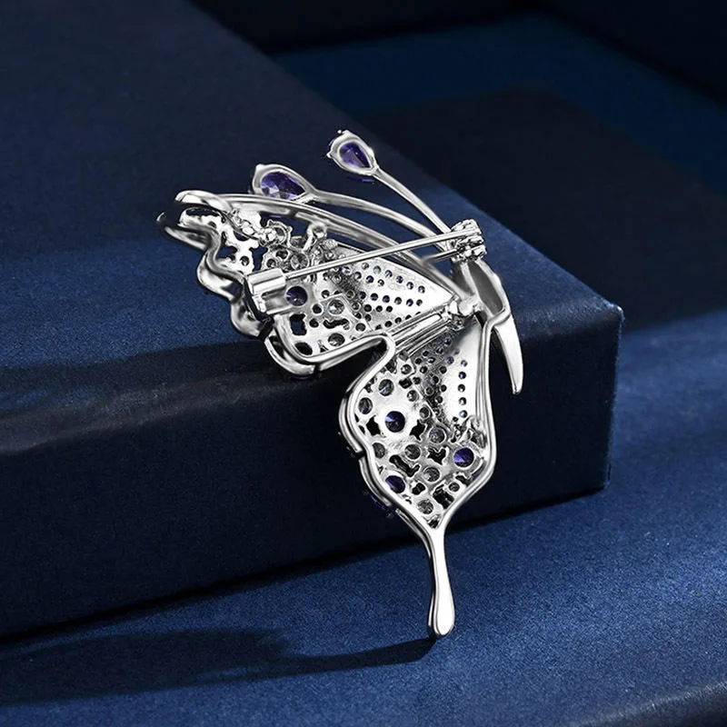 Butterfly Brooch Wholesale Fashion Jewelry for Women Men Animal Lapel Pin Unique Anti-Exposure Clip Accessory for Wedding Party view 2