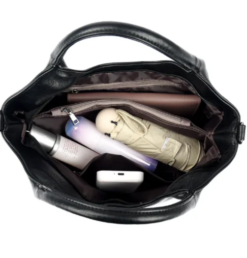 Fashion Women Market Basket Soft Tote Bag Large Capacity Shoulder Crossbody Purse for Daily Commute view 2