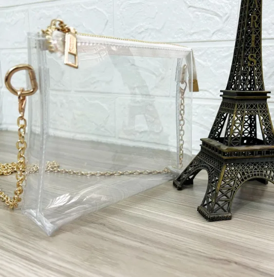 Summer Hot‑Selling New Arrival Clear Jelly Bag Mini Chain Shoulder Purse Stadium‑Approved Transparent Handbag view 2