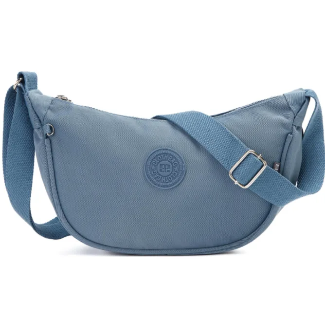 Minimalist Dumpling Crossbody Bag Water‑Resistant Nylon Women Shoulder Purse for Daily Use view 2