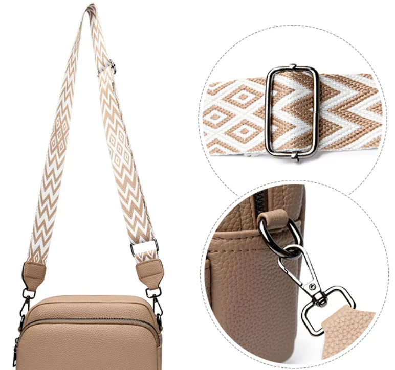 Simple Urban Style Women's PU Crossbody Bag Multi Pocket Casual Shoulder Bag with Detachable Strap view 2