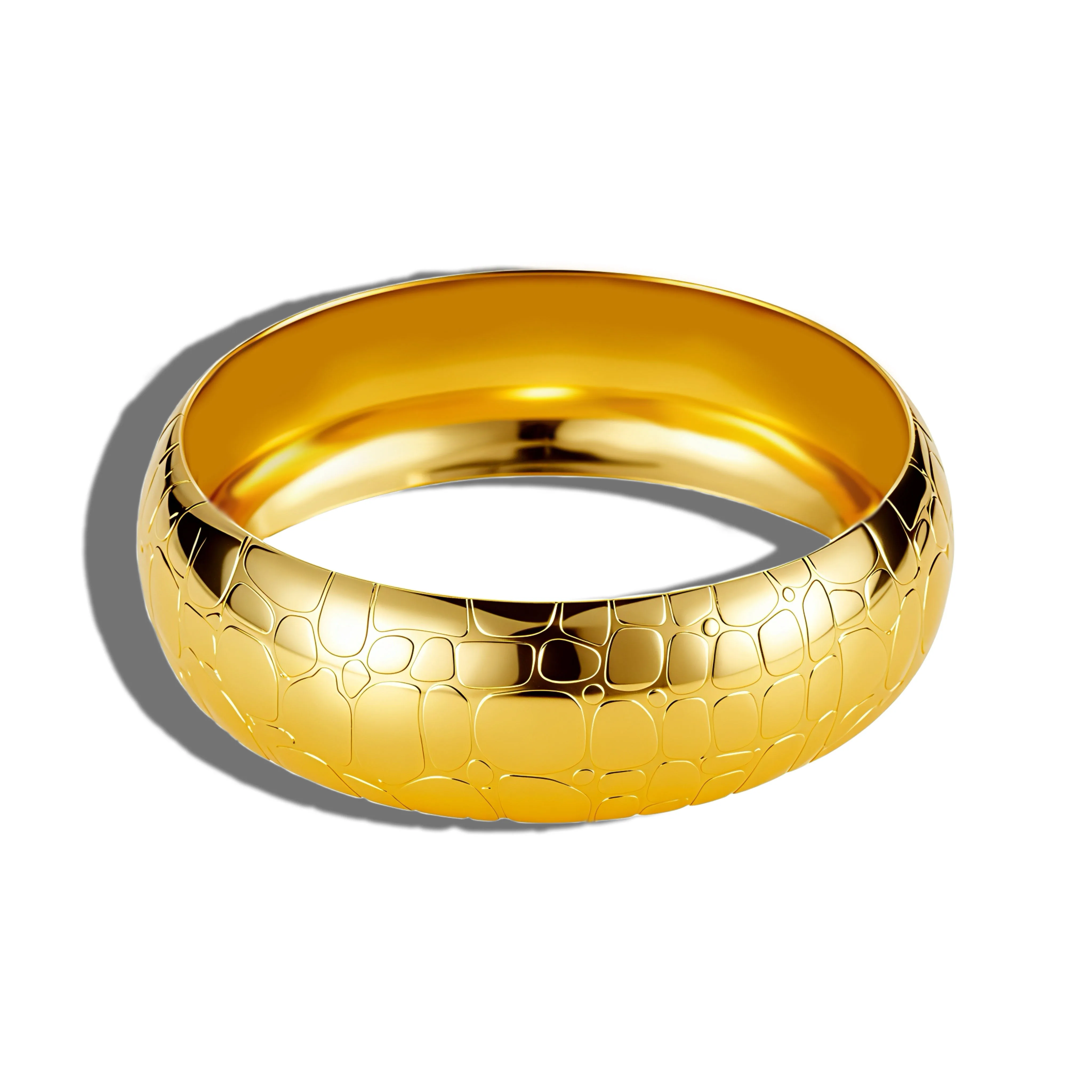 2025 Fashion Gold Plated Alloy Copper Joias De Luxo Fancy Jewellery for Ladies Chunky Adjustable Bangles Wedding Jewelry view 3