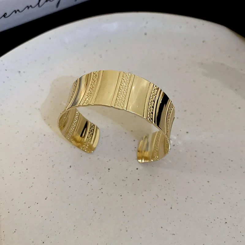 Wedding Jewelry Gold Plated Alloy Copper Jewelry Joias De Luxo Fancy Jewellery for Ladies Chunky Adjustable Bangles