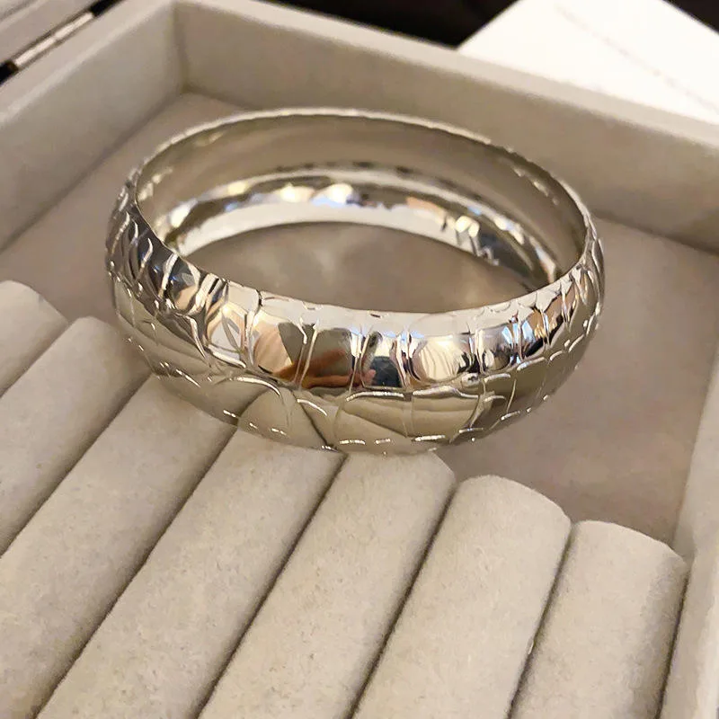 2025 Fashion Gold Plated Alloy Copper Joias De Luxo Fancy Jewellery for Ladies Chunky Adjustable Bangles Wedding Jewelry view 2