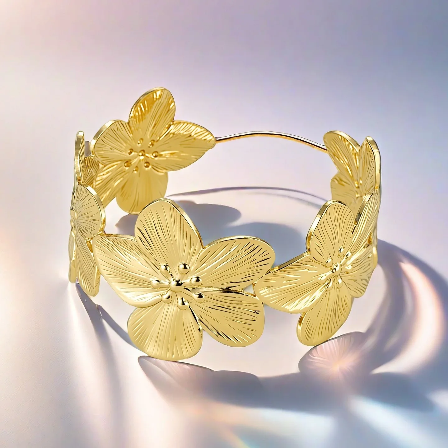 Women Latest Gold Bangles Designs Wedding Gold Plated Alloy Copper Joias De Luxo Fancy Jewellery for Ladies Wide Bracelet view 2