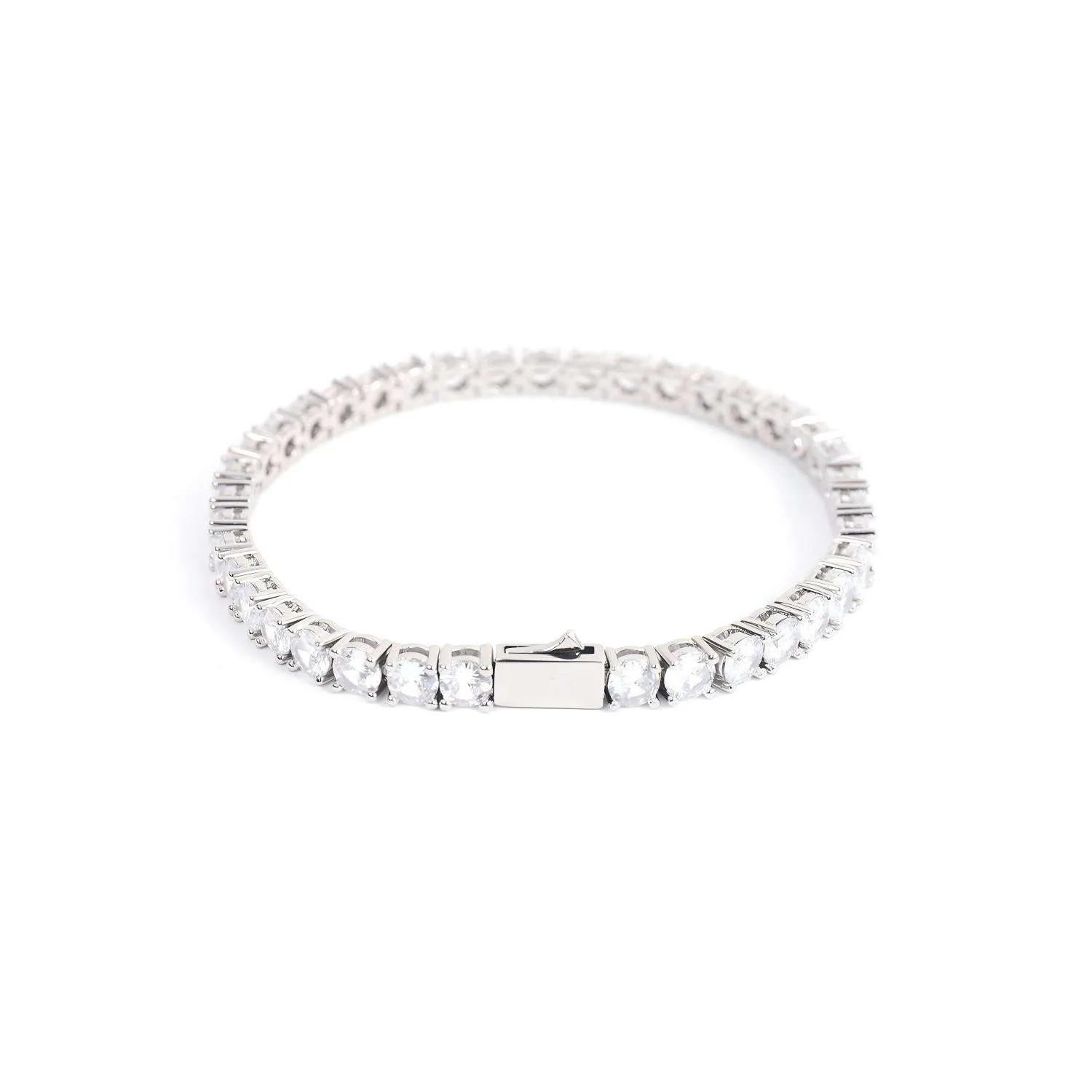 New Hip-hop Chic Copper Alloy 3mm 4mm 5mm Diamond-encrusted Bright Adjustable Temperament with Indelible Gold Cuba Chain. view 3