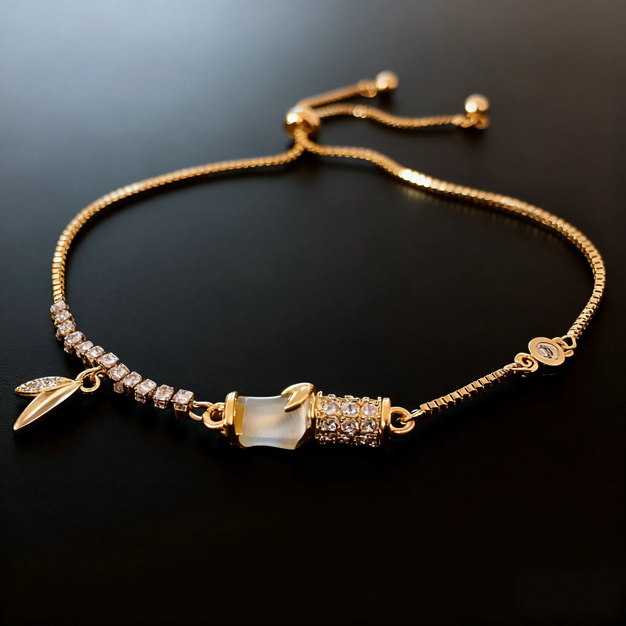 Women's Custom Tennis Adjustable Bracelet Fashion Chain & Link Bracelets Gold Plated Copper Jewelry Fancy Jewellery for Ladies view 3