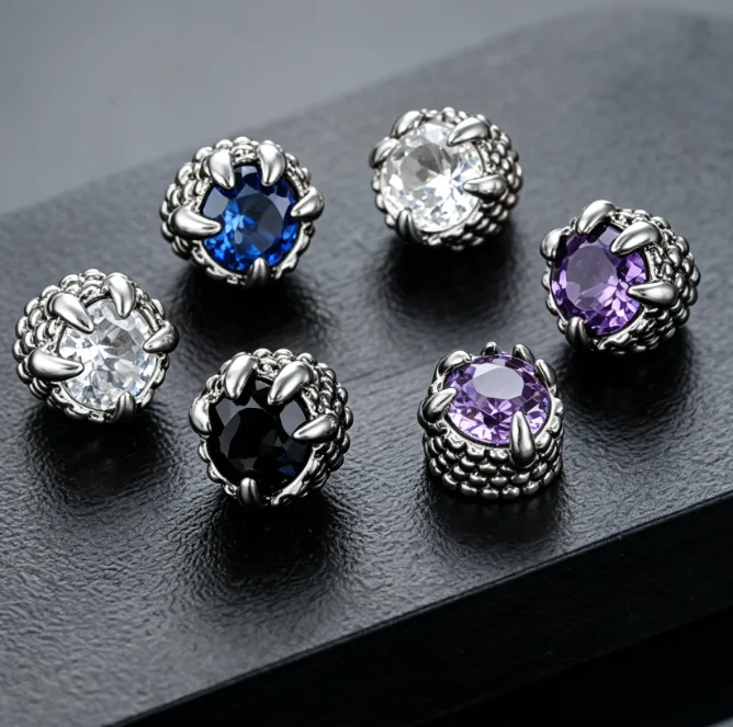 Luxury Minimalist Zircon Magnetic Earrings No Piercing Versatile High Sense Fashion Unique Clip on Ear Jewelry for Men Women