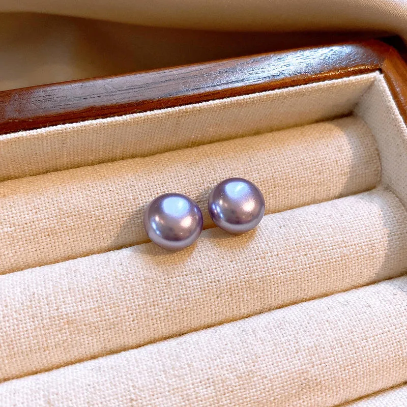 Wholesale Earrings Brass Colored Pearl Stud Earrings Delicate Women Earrings for Wedding Party Fashion Ladies Earrings Jewelry