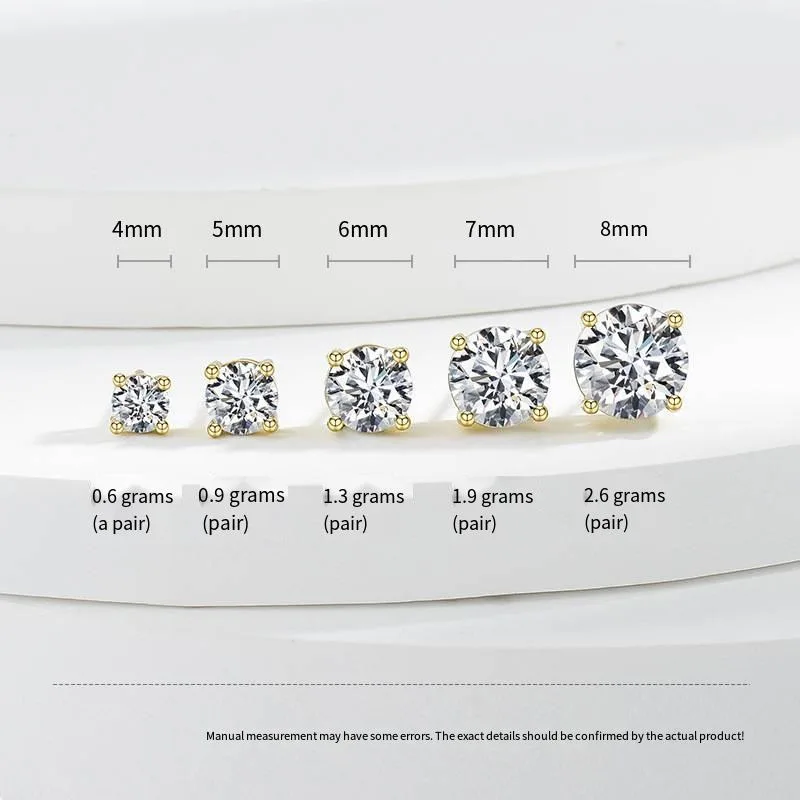 Wholesale Earrings Fashion Jewelry Brass Gold Silver Plated Stud Earrings Round Women Trendy Classic Earrings For Wedding Party view 2