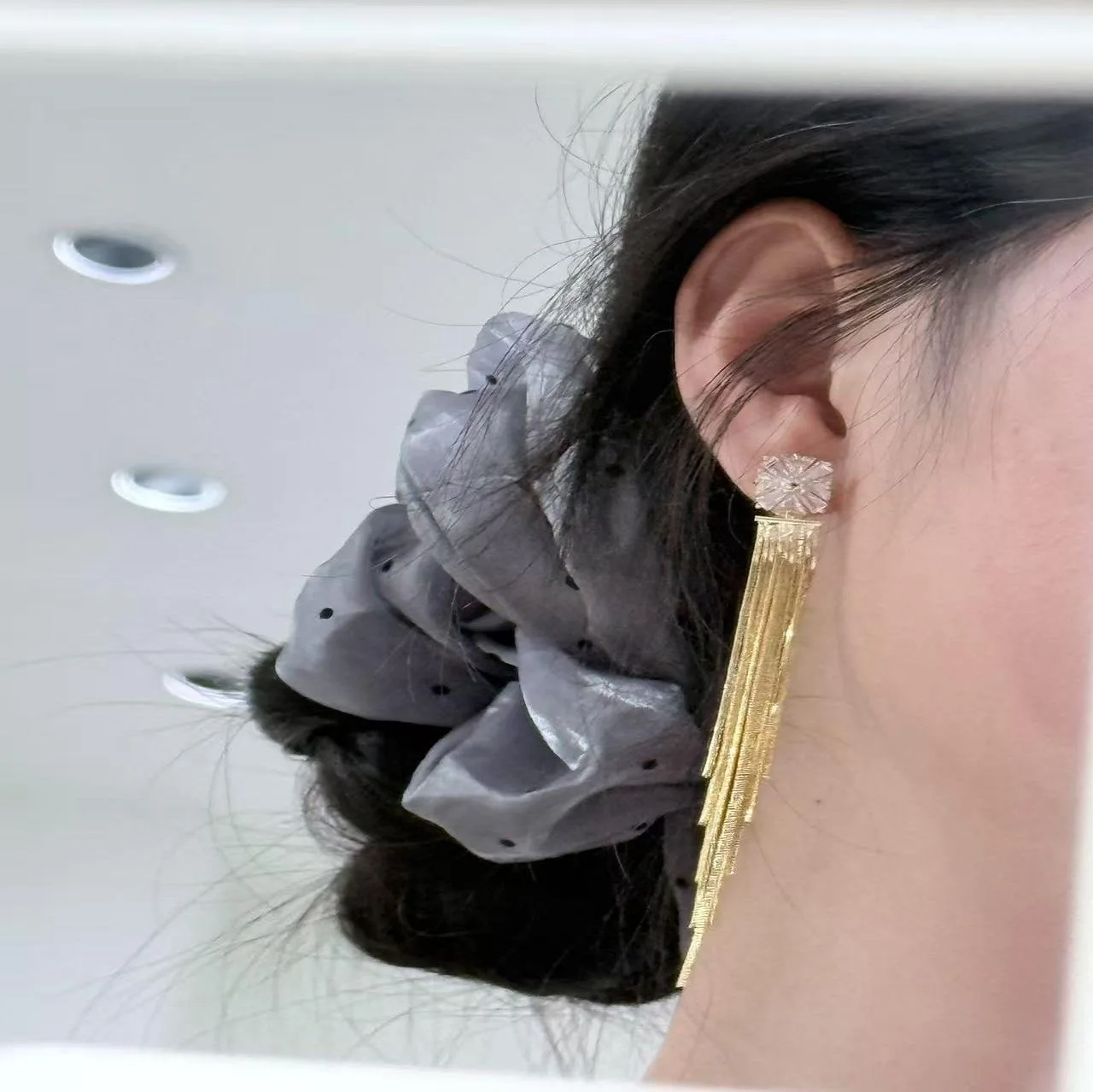 Wholesale Earrings for Women Long Tassel Drop Dangle Gold Diamond Rhinestone Flower Wedding Bridal Party Fashion Jewelry Gift view 3