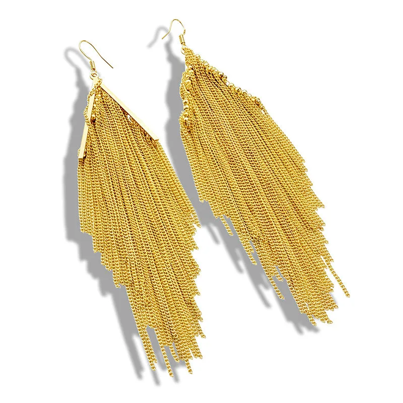 Wholesale Earrings Wedding Alloy Tassel Gold Plated Copper Jewelry Designer Inspired Jewelry Sets Fancy Jewellery for Ladies