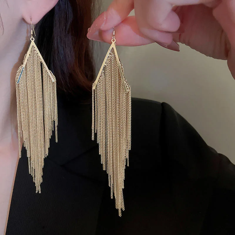 Wholesale Earrings Wedding Alloy Tassel Gold Plated Copper Jewelry Designer Inspired Jewelry Sets Fancy Jewellery for Ladies view 2