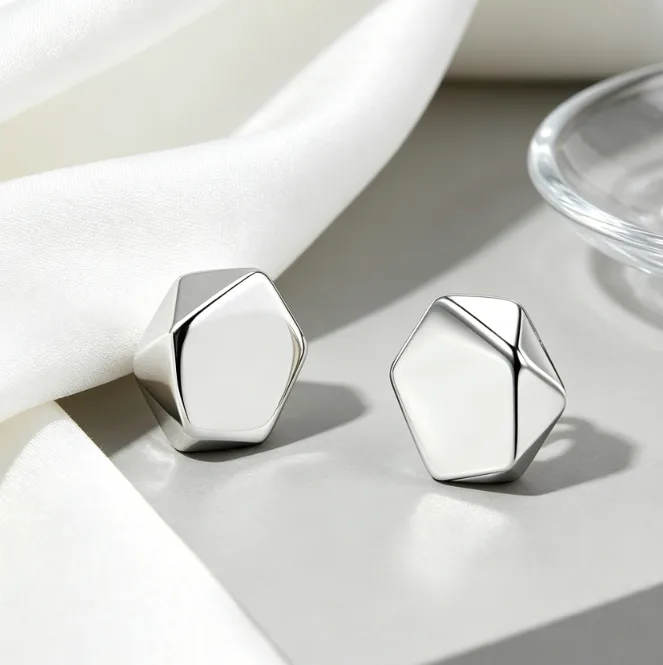 Alloy Square Magnetic Earrings No Piercing Cubic Zircon Hoop Ear Cuff Trendy Single Ear Jewelry For Men Non Hole Ear Accessory