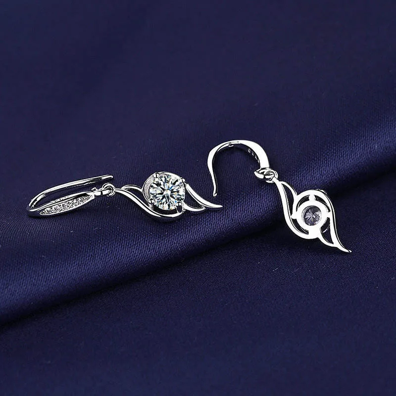 Wholesale Earrings Silver Plated Dangle Trendy Drop Pendant Exquisite Earrings Women Personalized Party Daily Wearing Earrings view 2