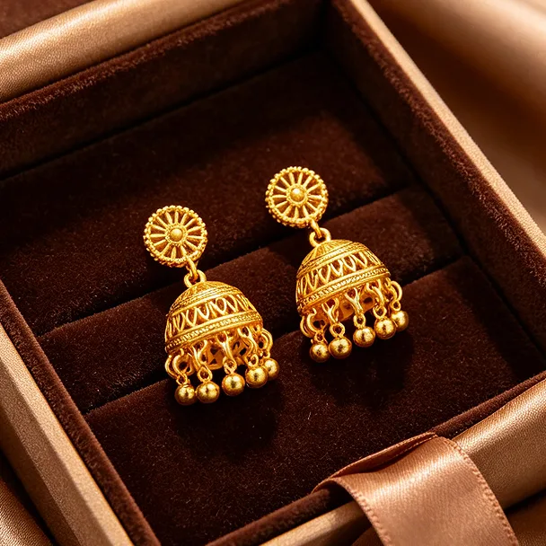 Kashmiri Jhumka Earrings Vintage Ethnic Tassel Hoop Earrings Women Pearl Bell Design Luxury Daily Wear Drop Ear Ornaments