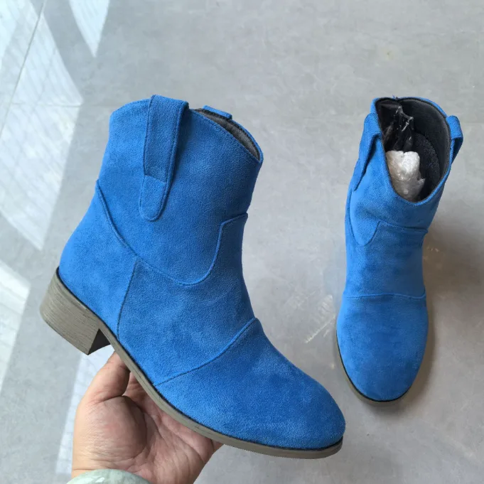 Fashion Women Short Boots Low Heel Comfortable Plus Size 40‑43 Autumn Winter New view 3