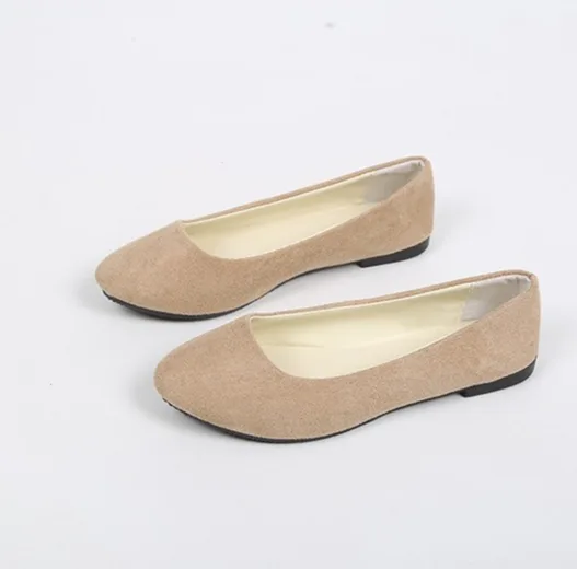 Spring Autumn New Suede Korean Style Pointed Toe Flats Candy Color Women Shoes Plus Size 40‑43 view 3