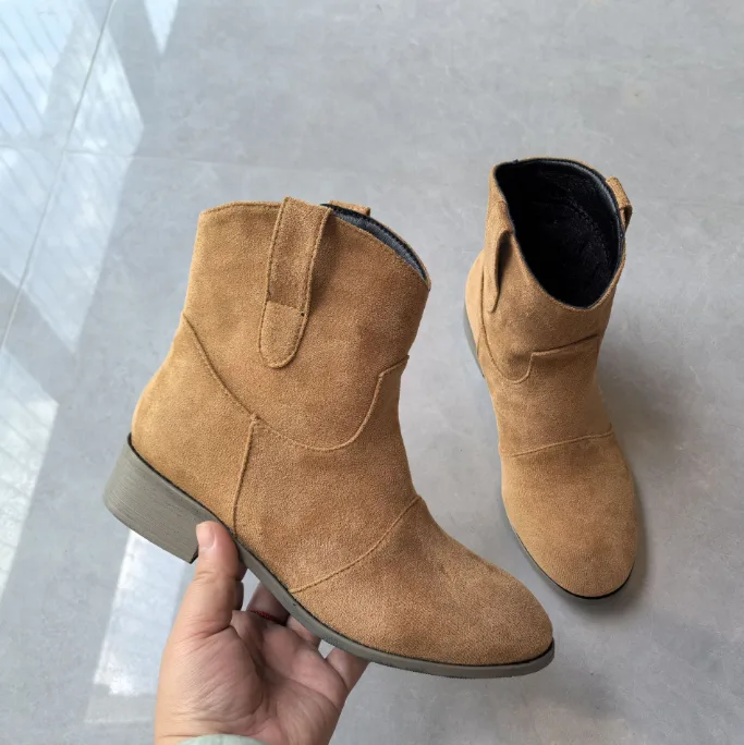 Fashion Women Short Boots Low Heel Comfortable Plus Size 40‑43 Autumn Winter New view 2