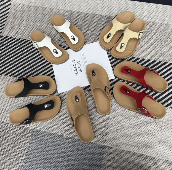 Women Thong Flip Flops Plus Size Soft Wood Slippers In Stock Wholesale view 2