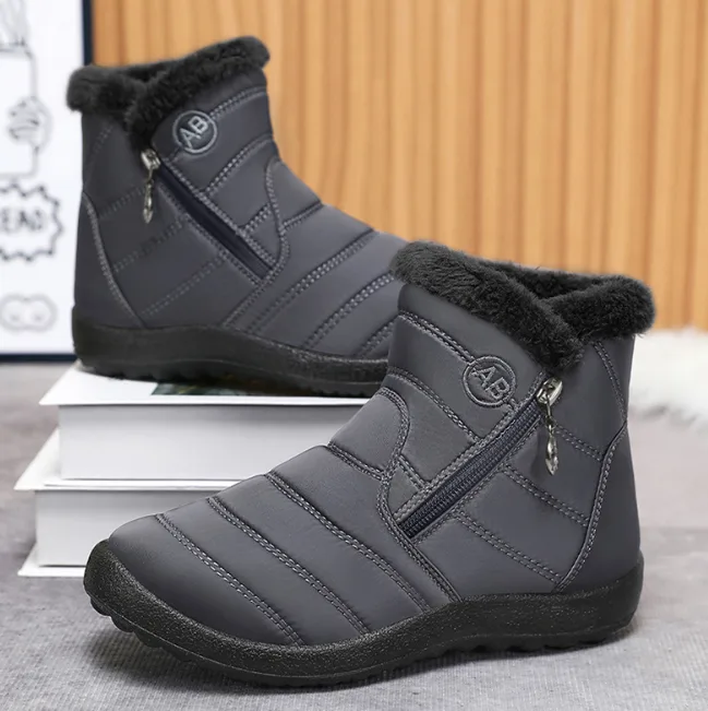 Plus Size Women Cotton Shoes Foreign Trade Polyurethane Tall Winter Boots Fleece Lined Warm High Top Snow Boots view 2