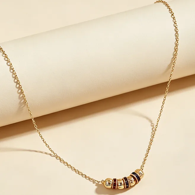 Colorful Rhinestone Beaded Pendant Necklaces Multi Bead Hoop Earrings Dainty Sweet Daily Holiday Women fashion Jewelry Sets