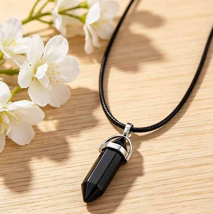 Vintage Black Bullet Pendant Necklaces Chunky Link Chain Bracelets Rings Punk Hip Hop Men Women fasshion Statement Jewelry Sets gift view 3