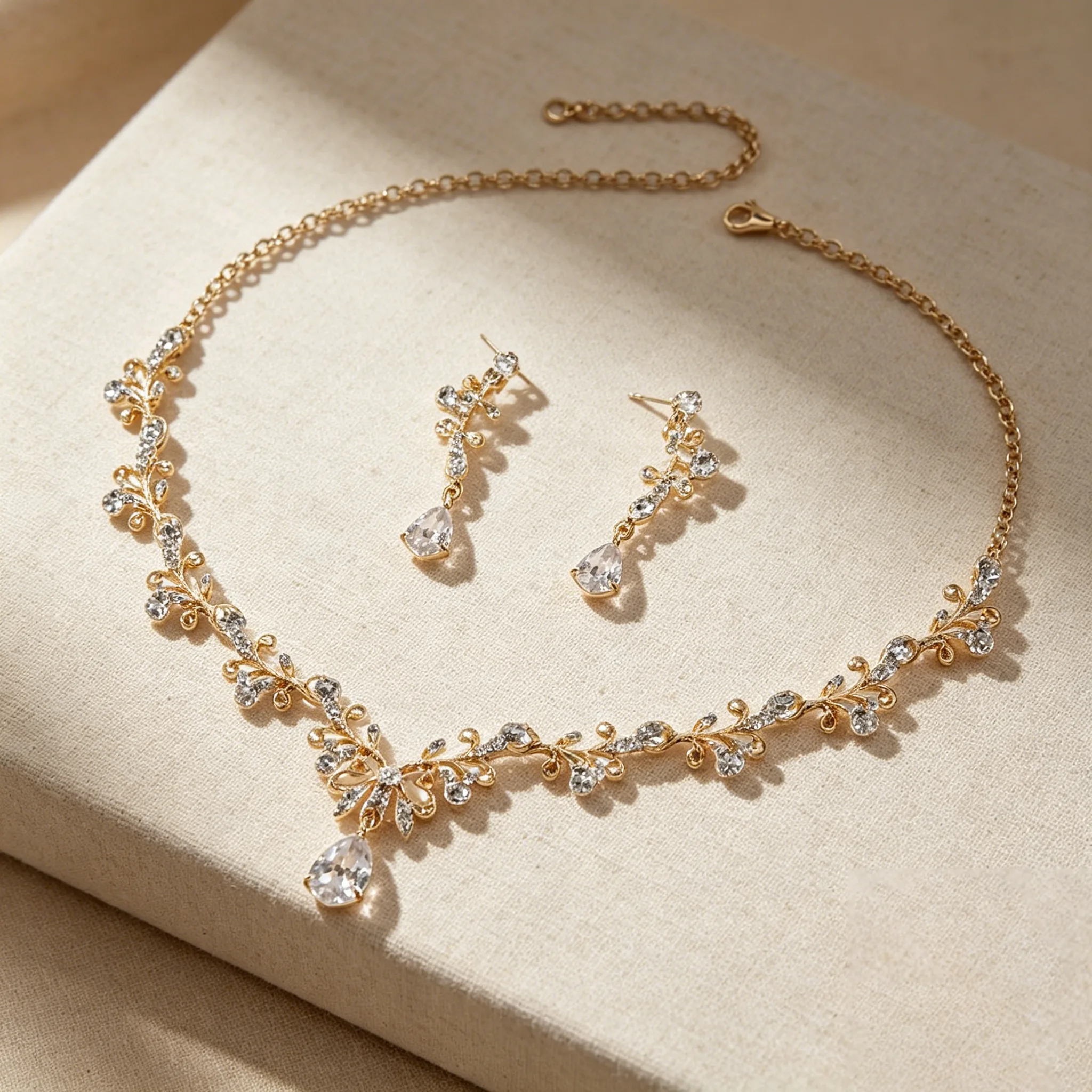 whoselase Chic wedding Design flower Pendant Necklaces Drop Dangle Earrings Jewelry Sets fancy jewelry for ladies Women Daily view 2