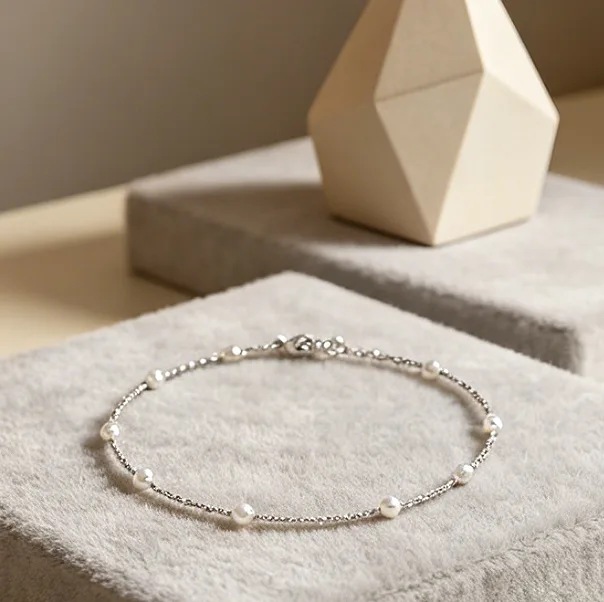 whoselase fashion white Imitation Pearl chain necklaces bracelet drop earrings sets for Women bridal wedding jewelry view 2