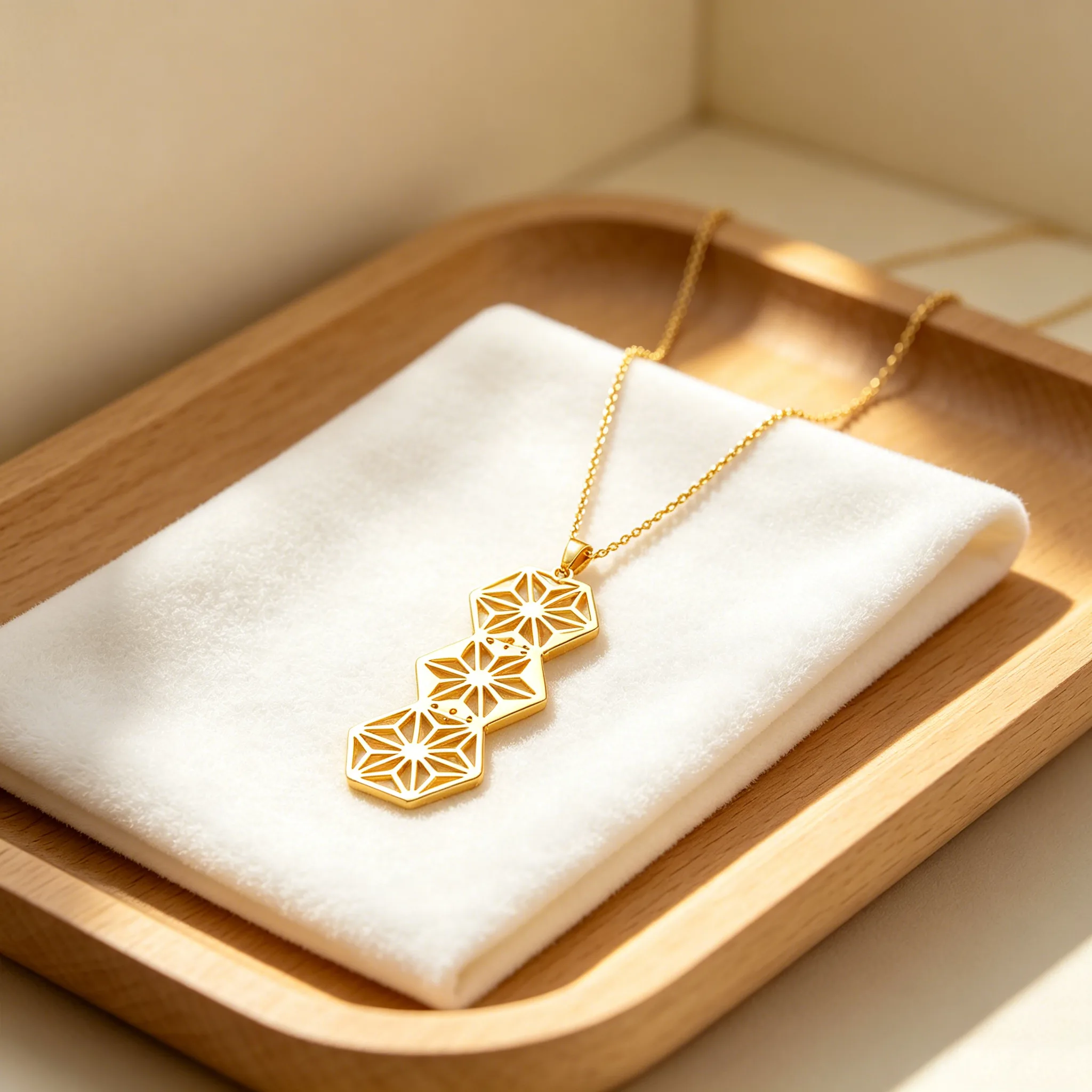 Hypoallergenic Waterproof Anti Tarnish Stainless Steel Geometric Flower Pendant Thin Cable Chain Minimal Women Necklaces Wholesale fashion jewelry view 2