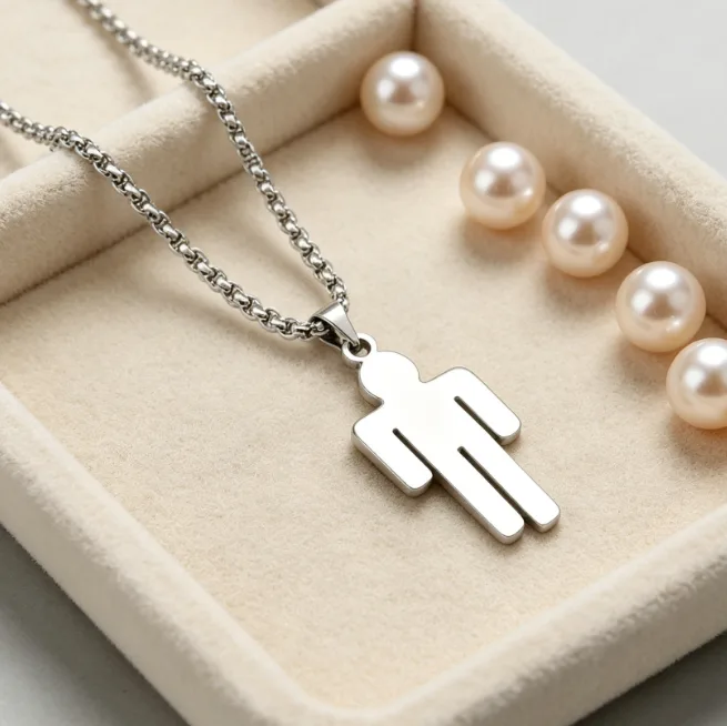Wholesale Figure Man Pendant Necklace Stainless Steel Necklaces for Men Hip Hop Punk Trendy Cool Statement Personalized Jewelry view 3