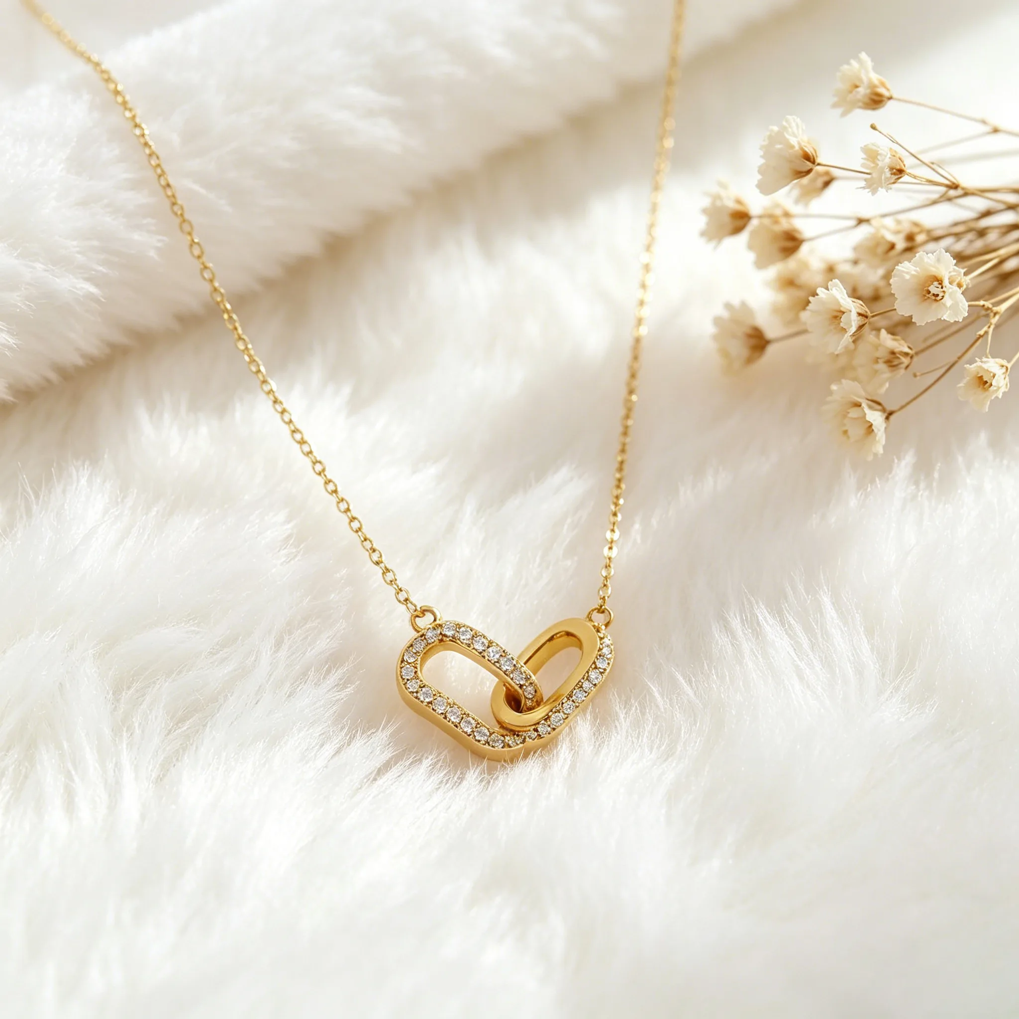 Fashion Zircon Carabiner Lock Pendant Thin Cable Chain Minimal Women Necklaces Daily Layering Wholesale jewelry view 2