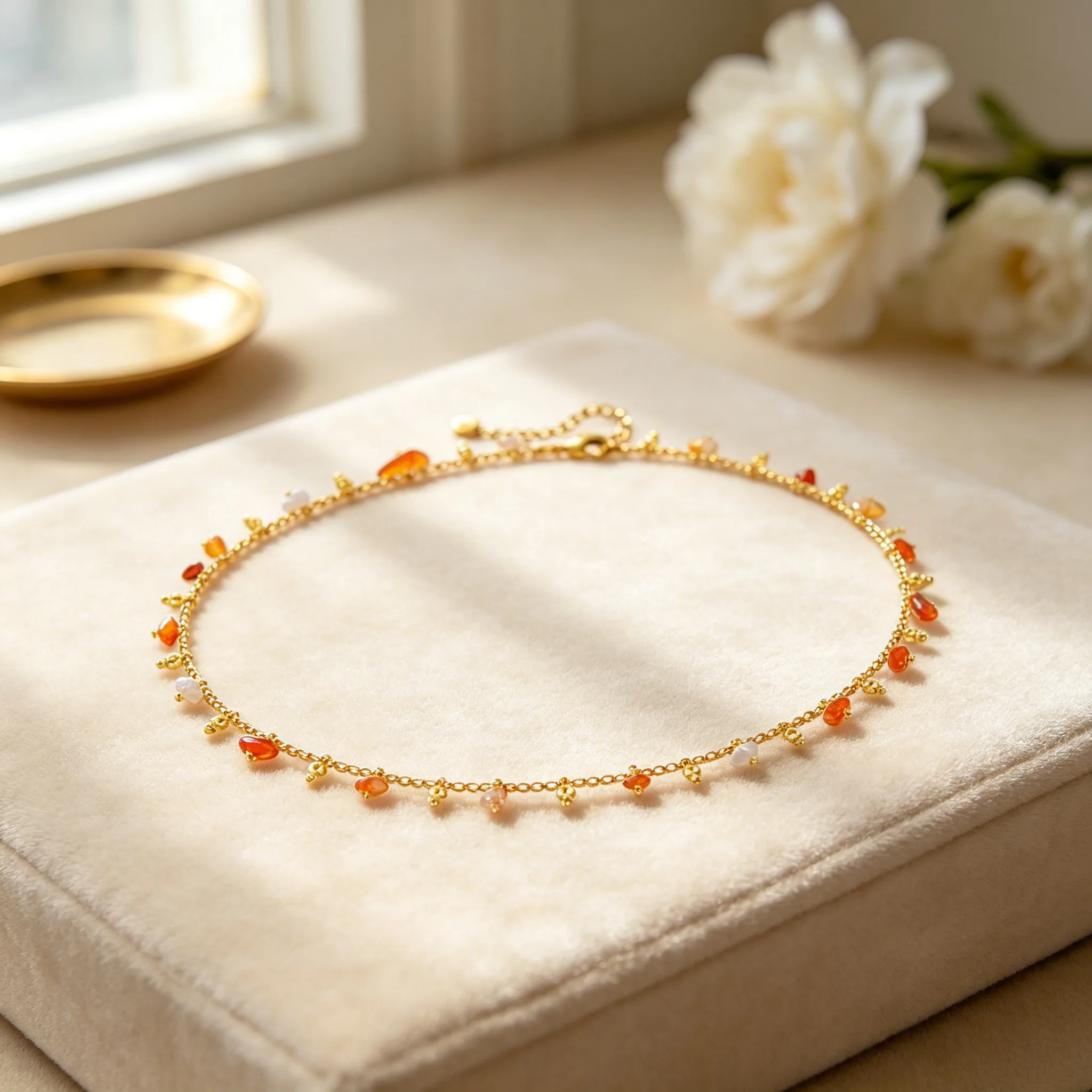 18K Real Gold Plated Copper Jewelry Irregular Colorful Natural Stone Choker Boho Ethnic Dainty Women Statement Necklaces