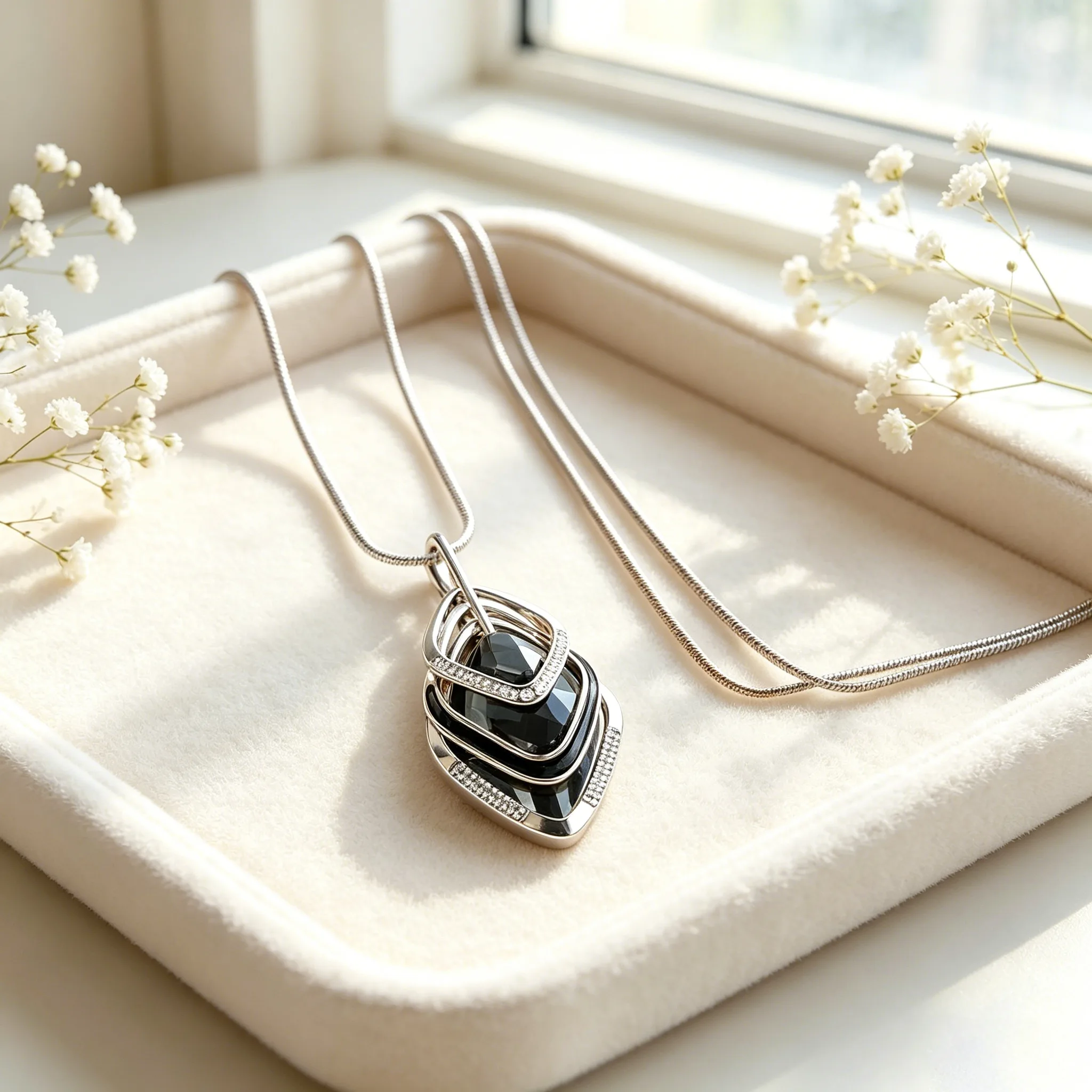 Multi Layer Marquise Grey Crystal Rhinestone Pendant Long Snake Sweater Necklaces Luxury Minimal Autumn Winter Statement Jewelry for Women
